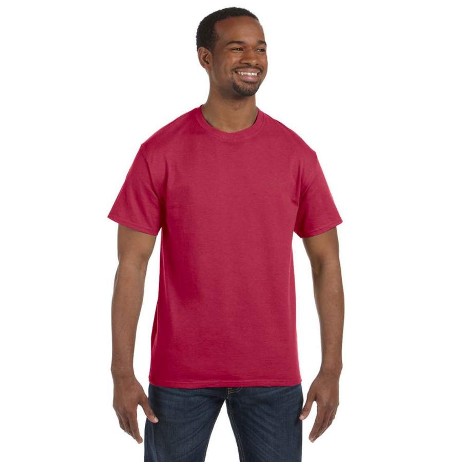 Jerzees Men’s Vintage Heather Red 5.6 Oz Dri-Power Active T-Shirt