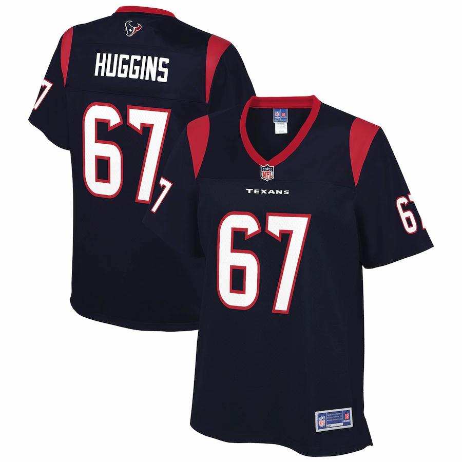 Albert Huggins Houston Texans NFL Pro Line Womens Team Player Jersey – Navy