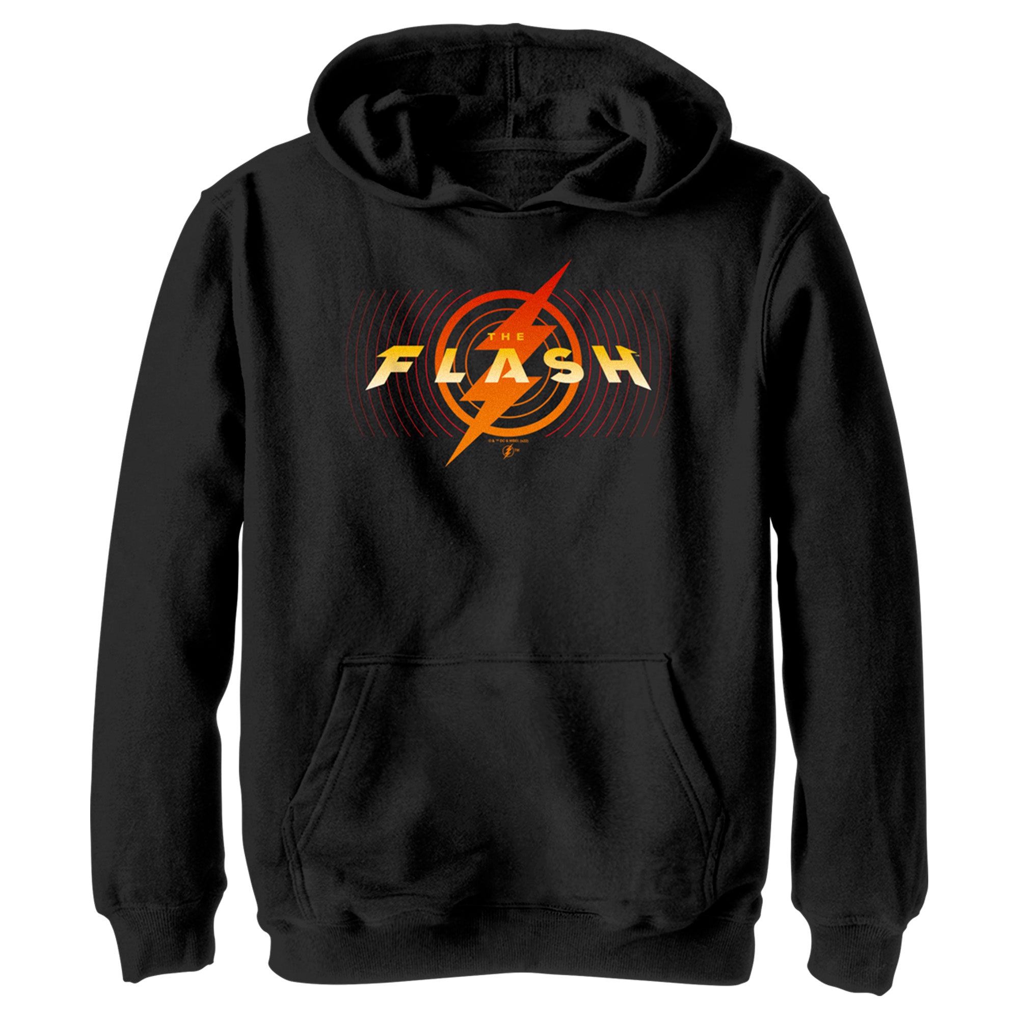 Boy’S The Flash Animated Yellow Logo Pull Over Hoodie