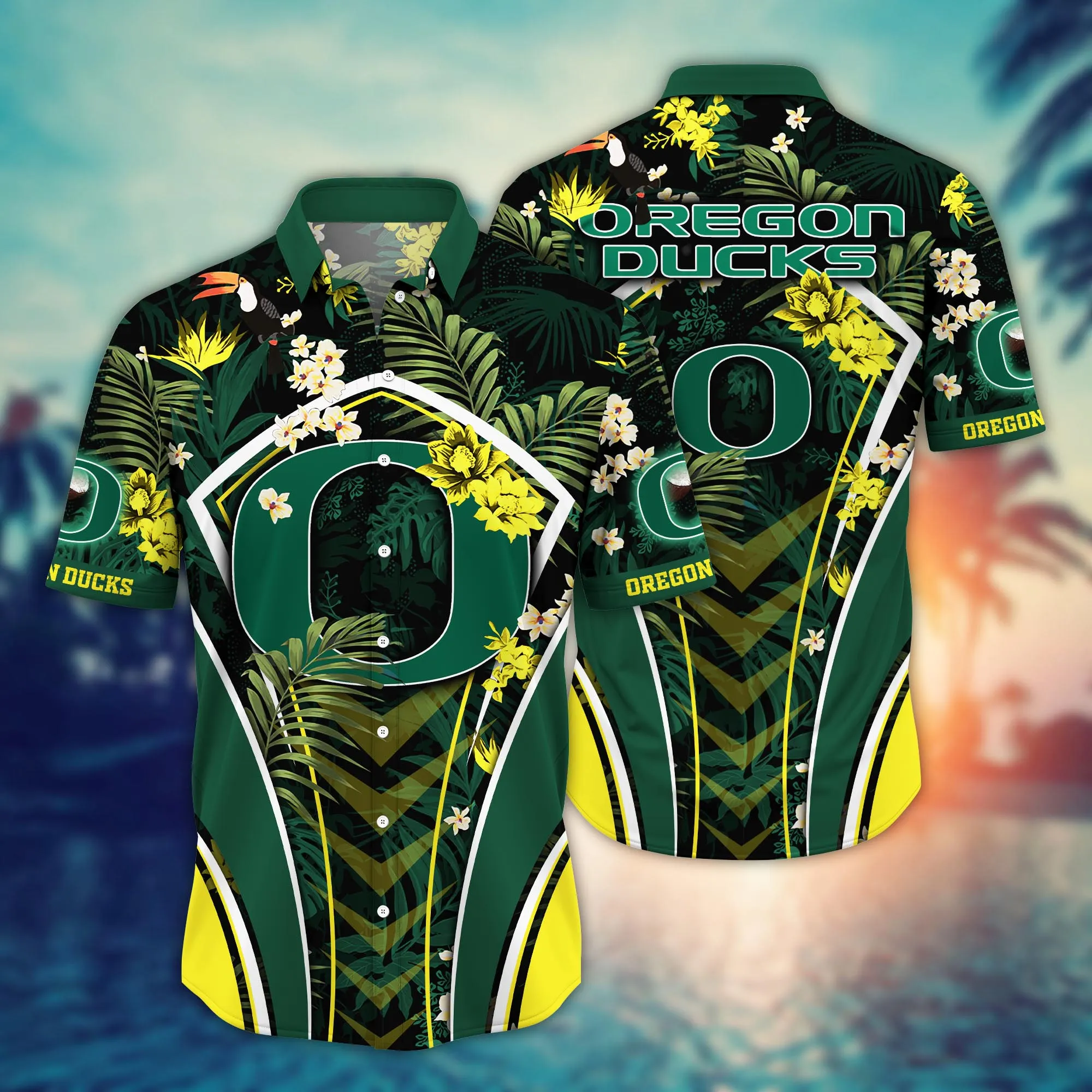 Oregon Ducks NCAA Hawaiian Shirt Tropical Aloha Shirt