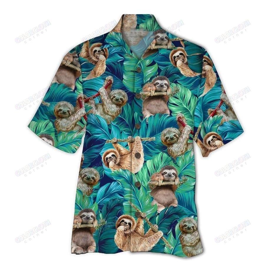 Sloth Lover Aloha Hawaii Shirt Colorful Short Sleeve Summer Beach Casual For Men And Women Ha90594