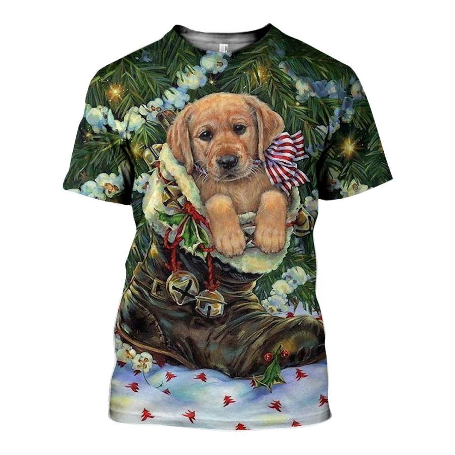 3D All Over Printed Dog And Christmas Shirts And Shorts Barkingtees Fashion