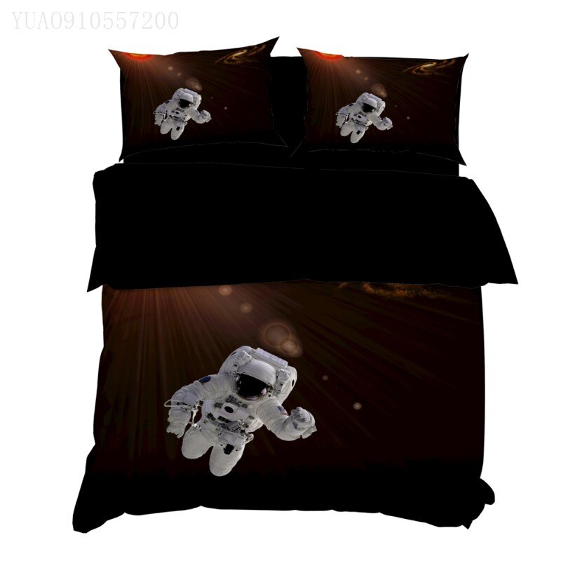 3D Planet Duvet Cover Sets Astronaut Moon Nebula Universe Bedding Bed Linen Twin Queen King Size Beddings Boys Girls Bedclothes