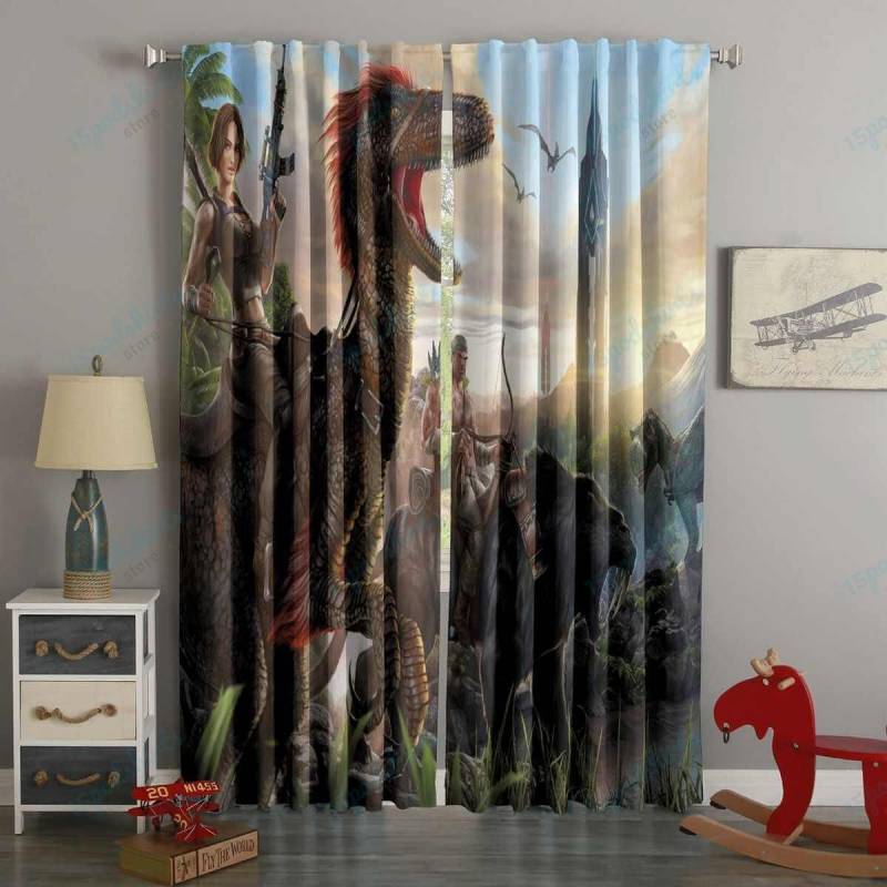 3D Printed Ark Survival Evolved Style Custom Living Room Curtains