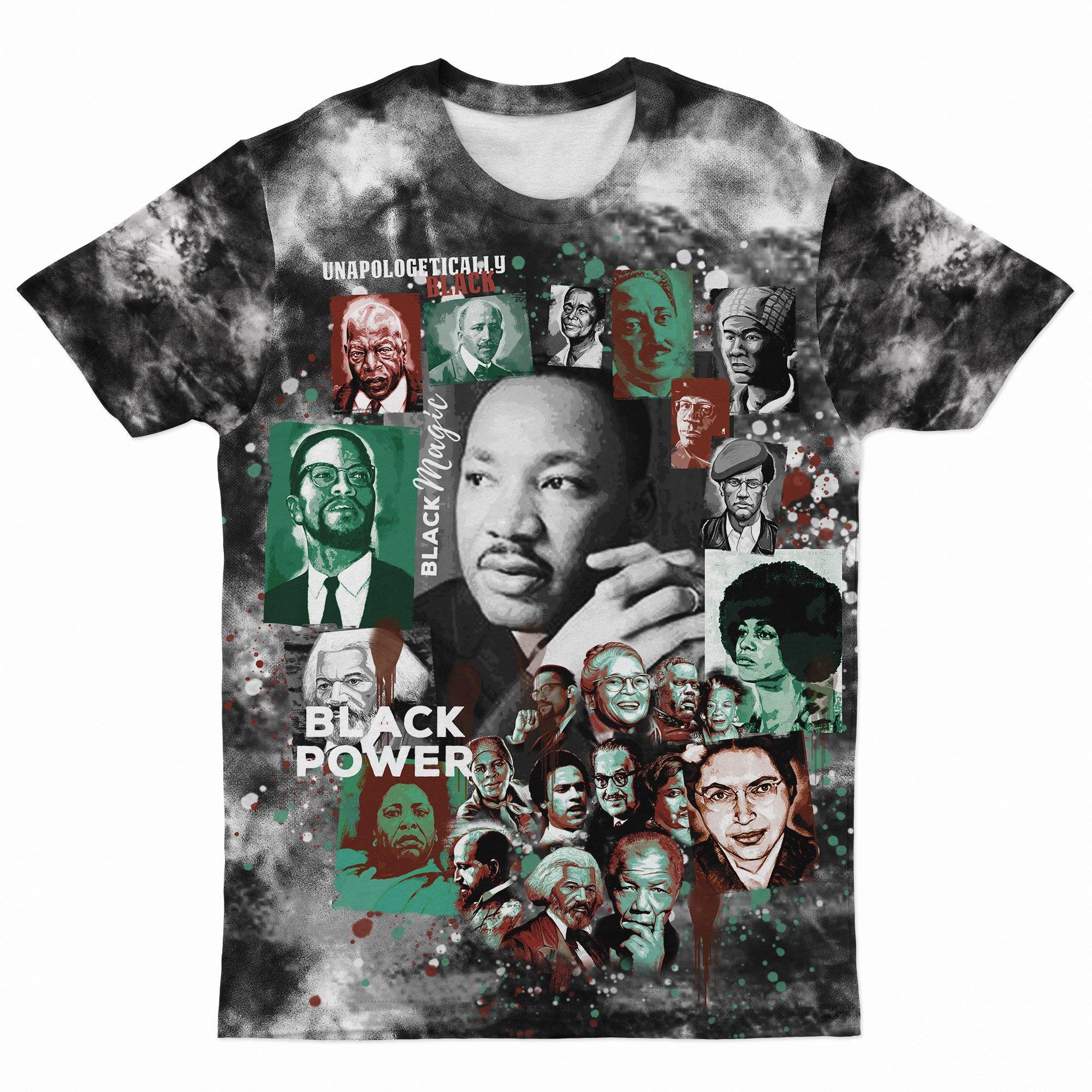 Black Power Civil Rights Leaders Aop T-Shirt