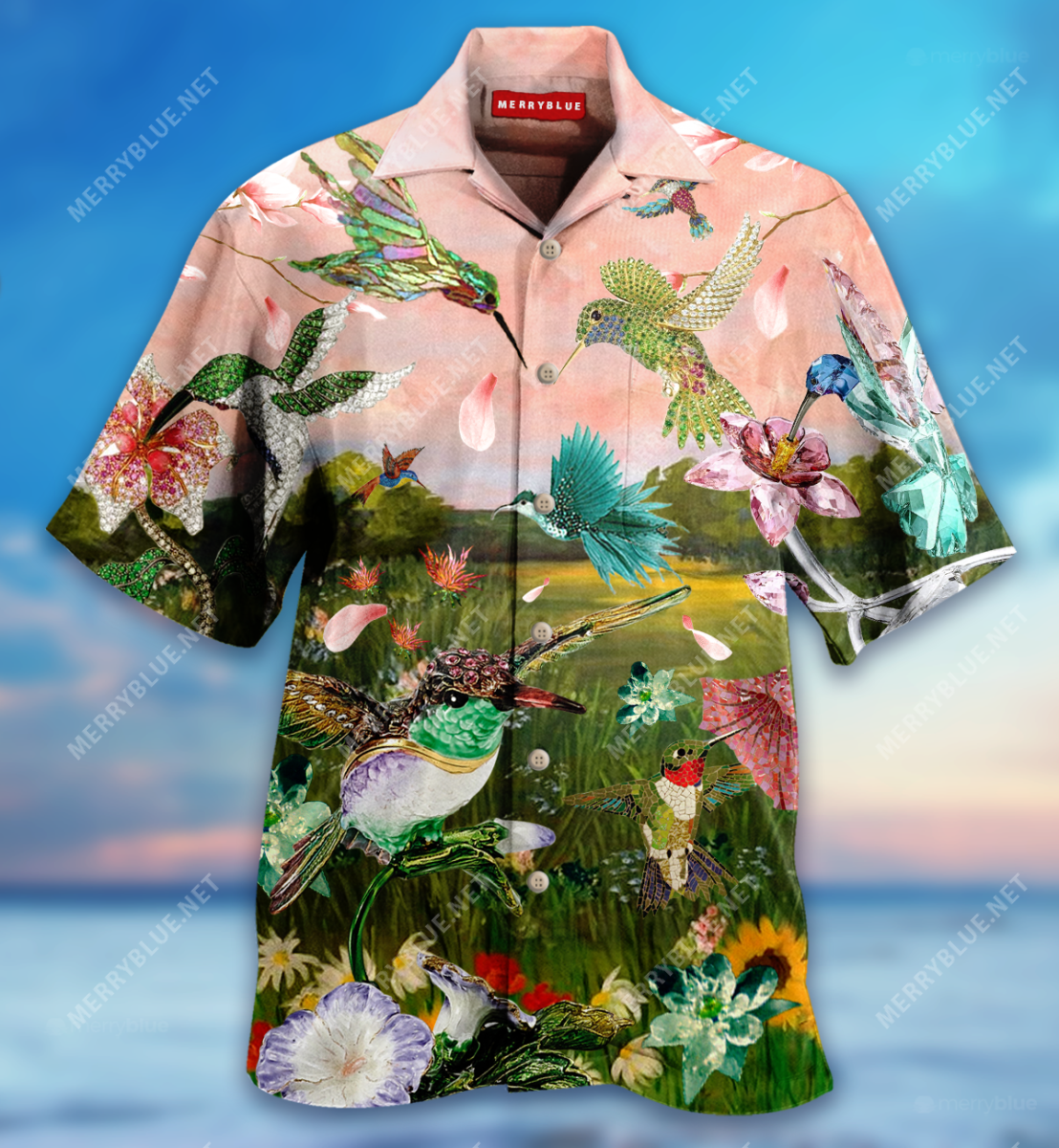 Twinkle Crystal Hummingbird Unisex Hawaii Shirt Ha21113