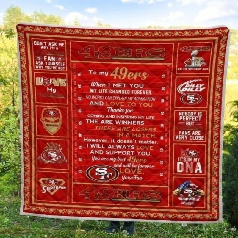 To My San Francisco 49ers Quilt Blanket Football Fan Gift Idea NH09