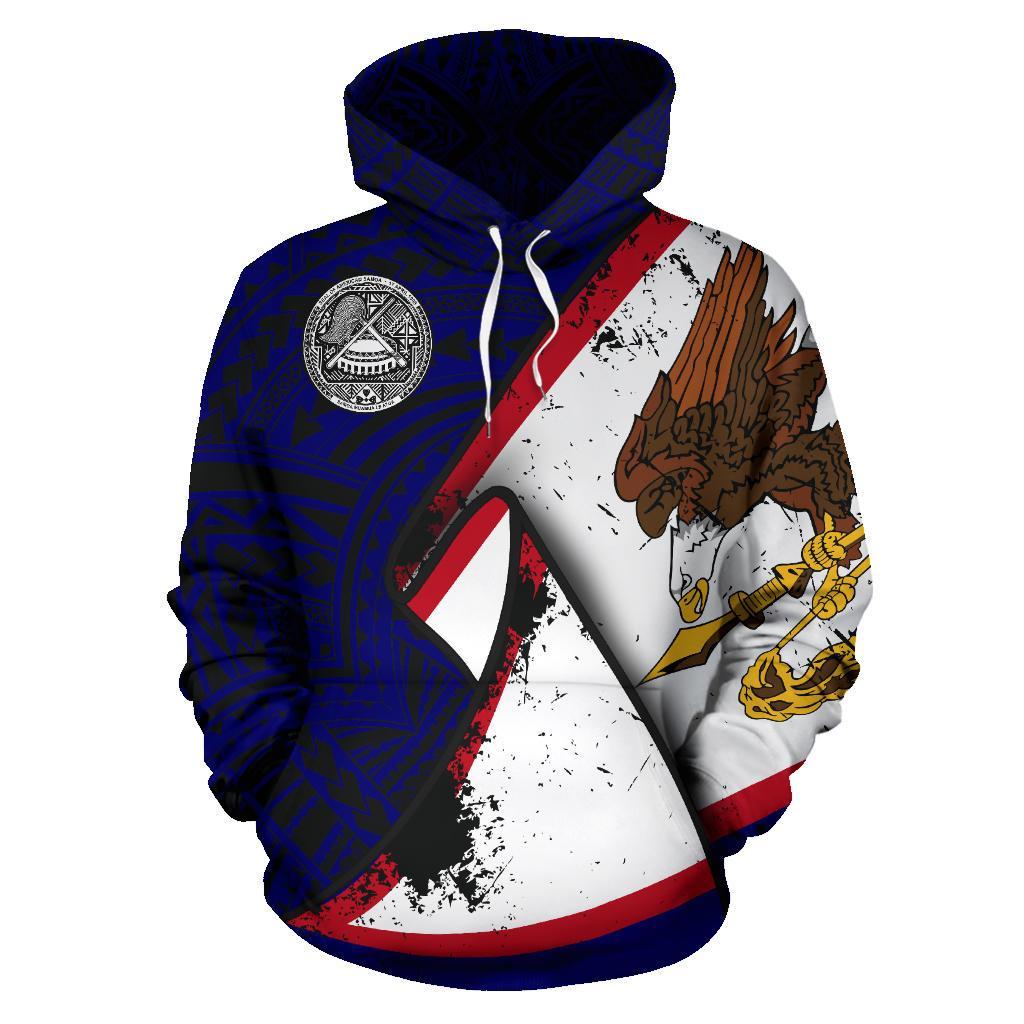 American Samoa Pullover Hoodie – American Samoa Seal Flag Grunge Special A7 1ST