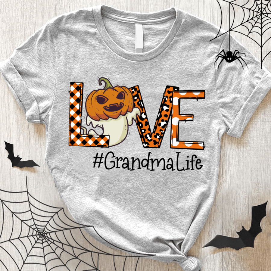 Love Grandma Life Halloween Pumpkin Shirt