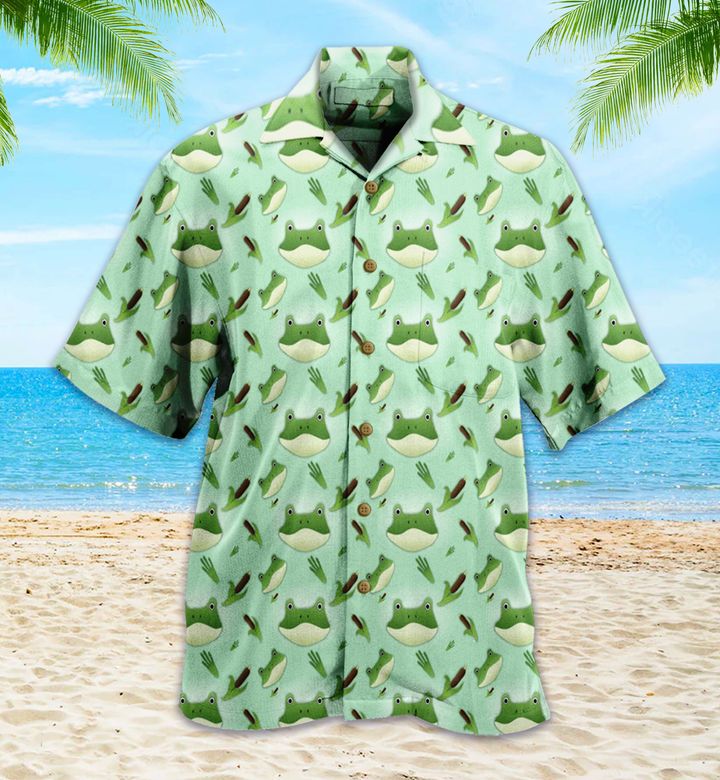 Frog Green Cute Hawaii Shirt Ha59604