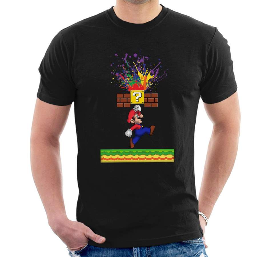 Super Mario Super Paint Splatters Men’s T-Shirt