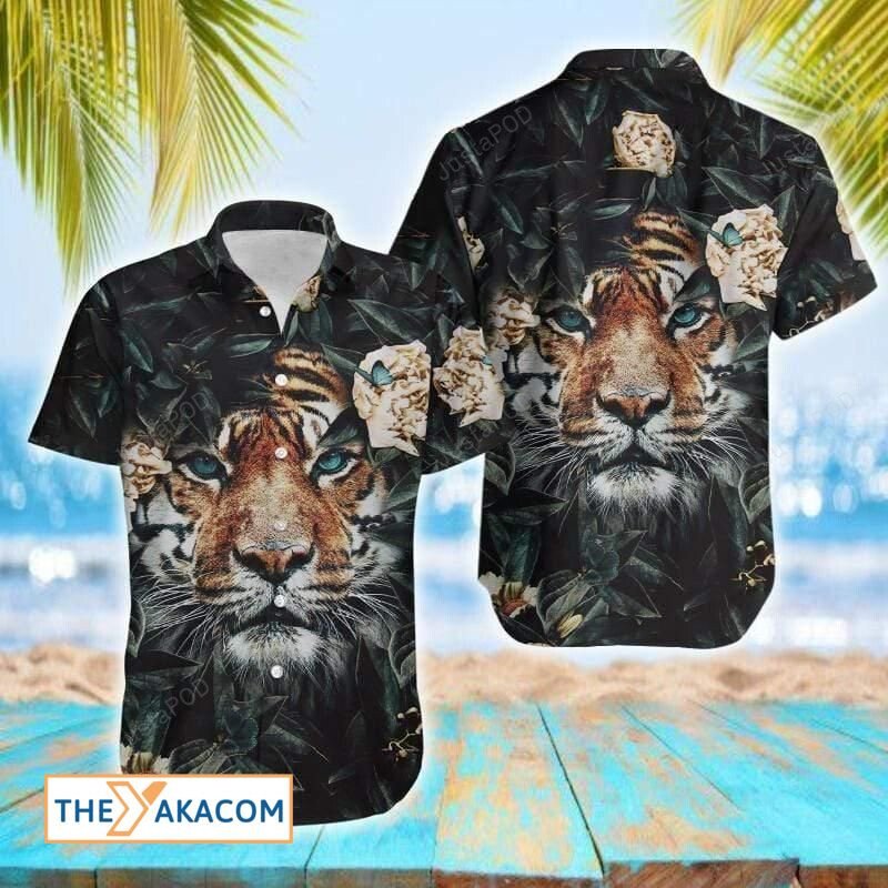 Amazing Tiger Flower Hawaii Hawaiian Shirt