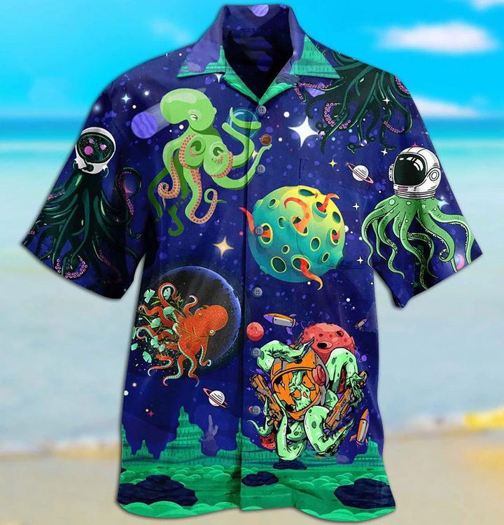 Octopus Astronaut Style Hawaii Shirt Ha94163