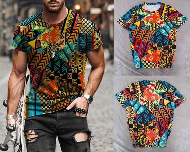 2021 New Fashion Men 3D T Shirt Funny Printed Chest Hair Muscle Short Sleeve Summer Men’S Tshirts Funny Monkey Face T-Shirt