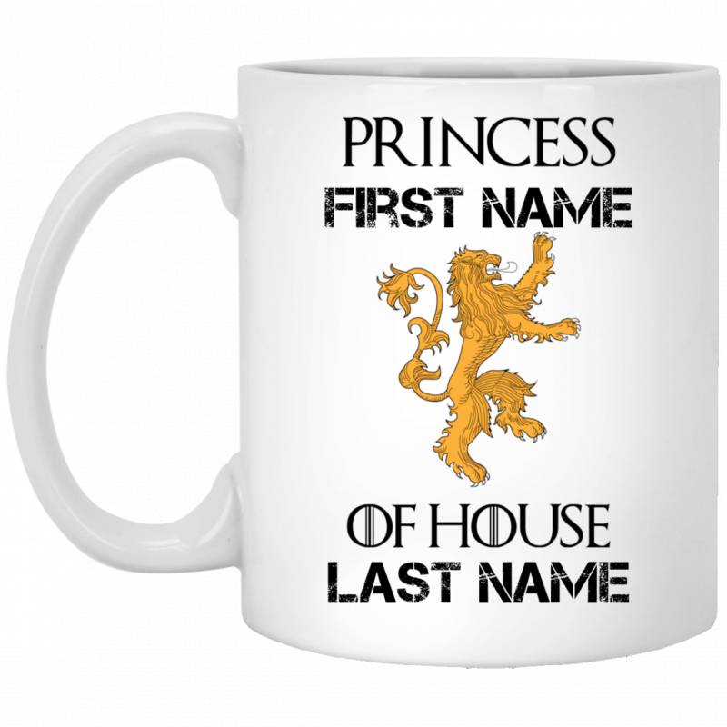 [Personalized] Name Princess Of Throne House Lion Mug Gift HA06