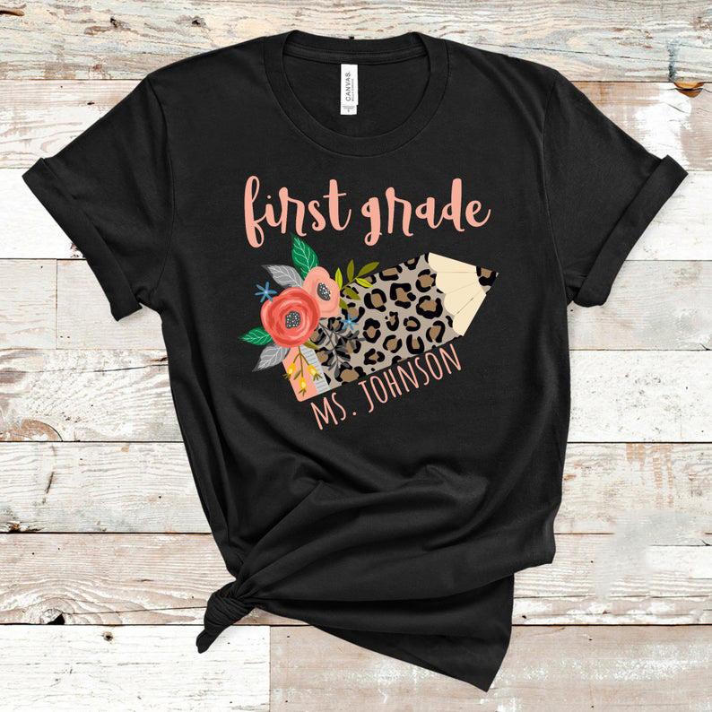 Custom Teacher Shirt | Team Teacher Shirt | Leopard Teacher Shirt | Back to School Shirt | Personalized Teacher