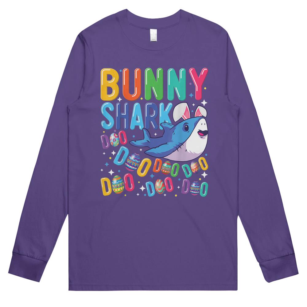 Bunny Shark Funny Easter Shark Shirts Gifts Long Sleeve T Shirts