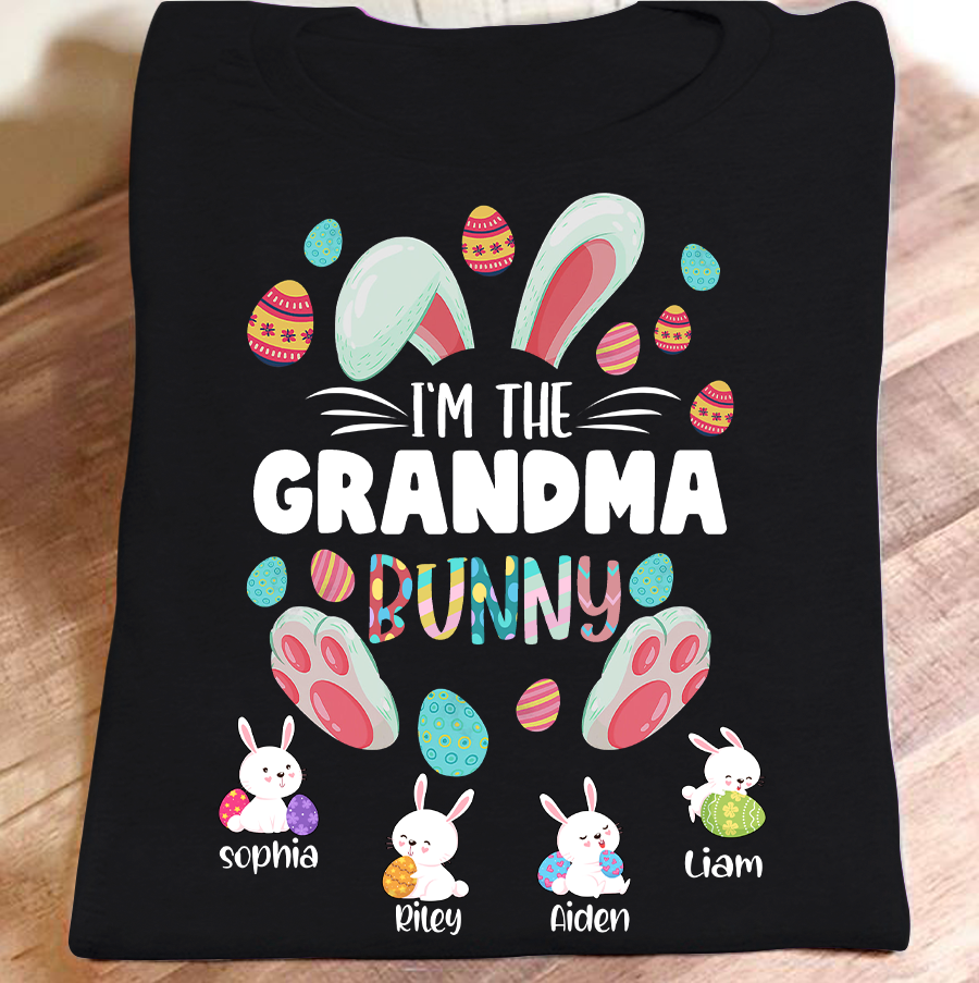 Apayprint – I’m The Grandma Bunny – Easter | Personalized T-Shirt, S – 5XL, White Grey Pink Blue Black