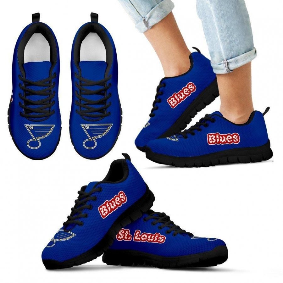 Magnificent St. Louis Blues Amazing Logo Sneakers #789