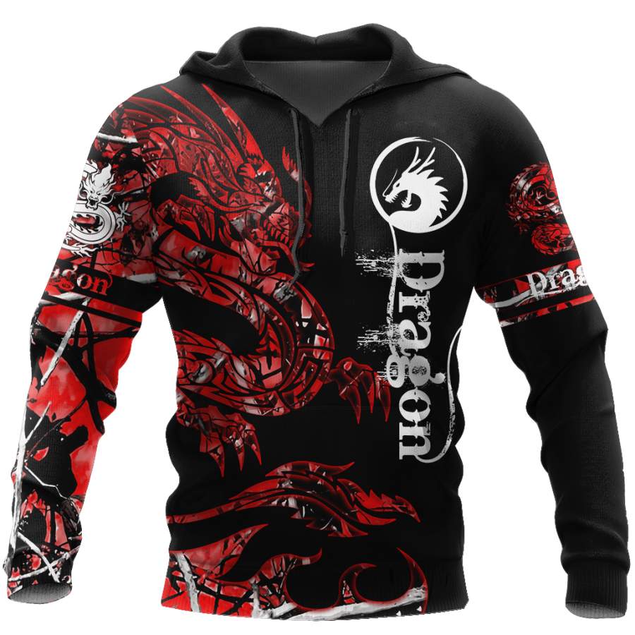 3D Armor Tattoo and Dungeon Dragon Hoodie TShirt for Men and Women AZ081103