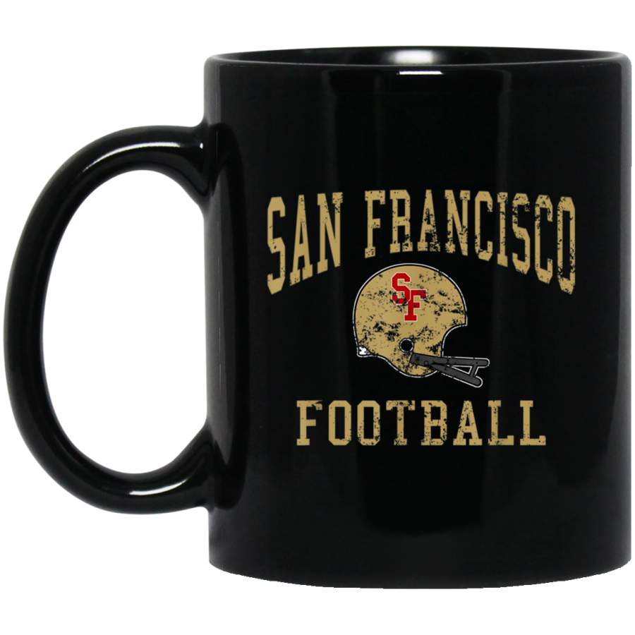 Vintage San Francisco Football OldSchool Retro SF Helmet Mug