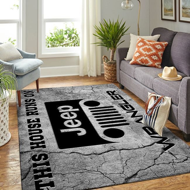 Classic Jeep Wrangler Logo Living Room Rugs – Home Decor Area Rug