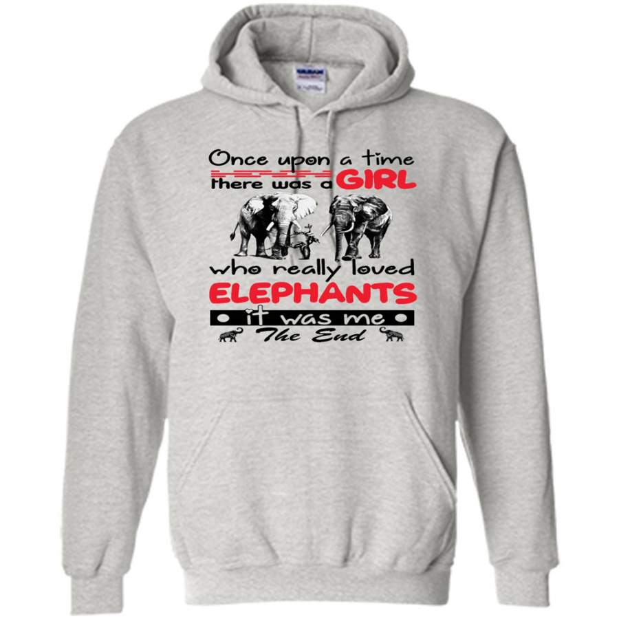 Once Upon A Time There Was A Girl Who Really Loved Elephants It Was Me W – Gildan Heavy Blend Hoodie