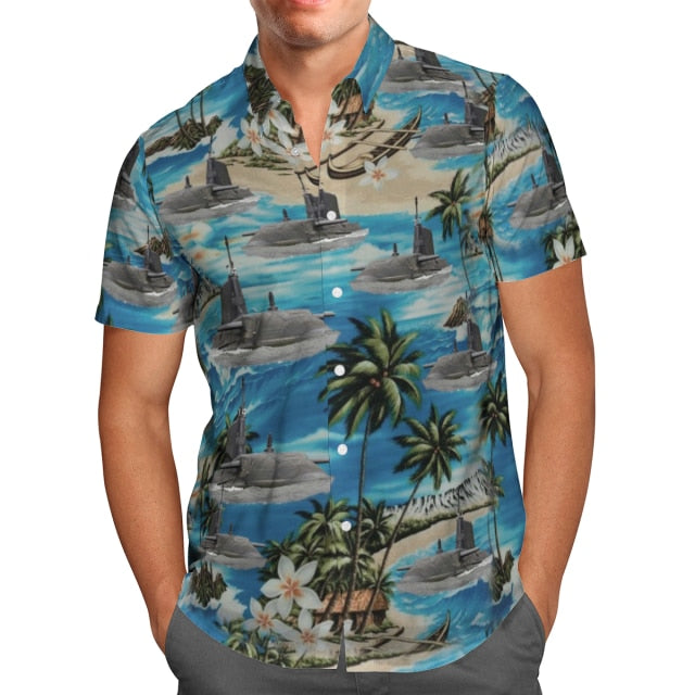 Cartoon Animals Anime Shirt Hawaii Shirt Men Summer Short Sleeve Shirt