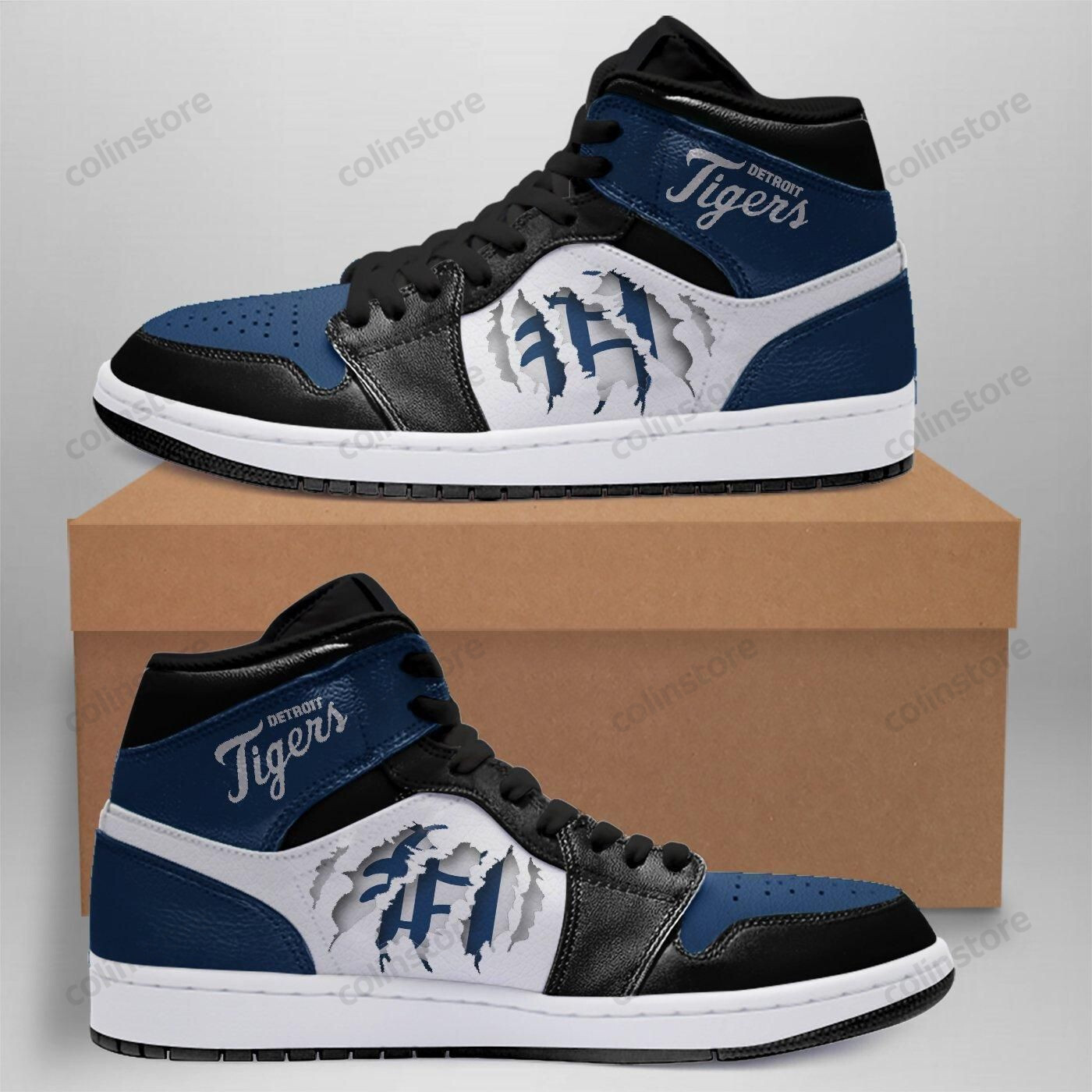 Detroit Tigers Air Jordan Basketball Shoes Sport Sneakers