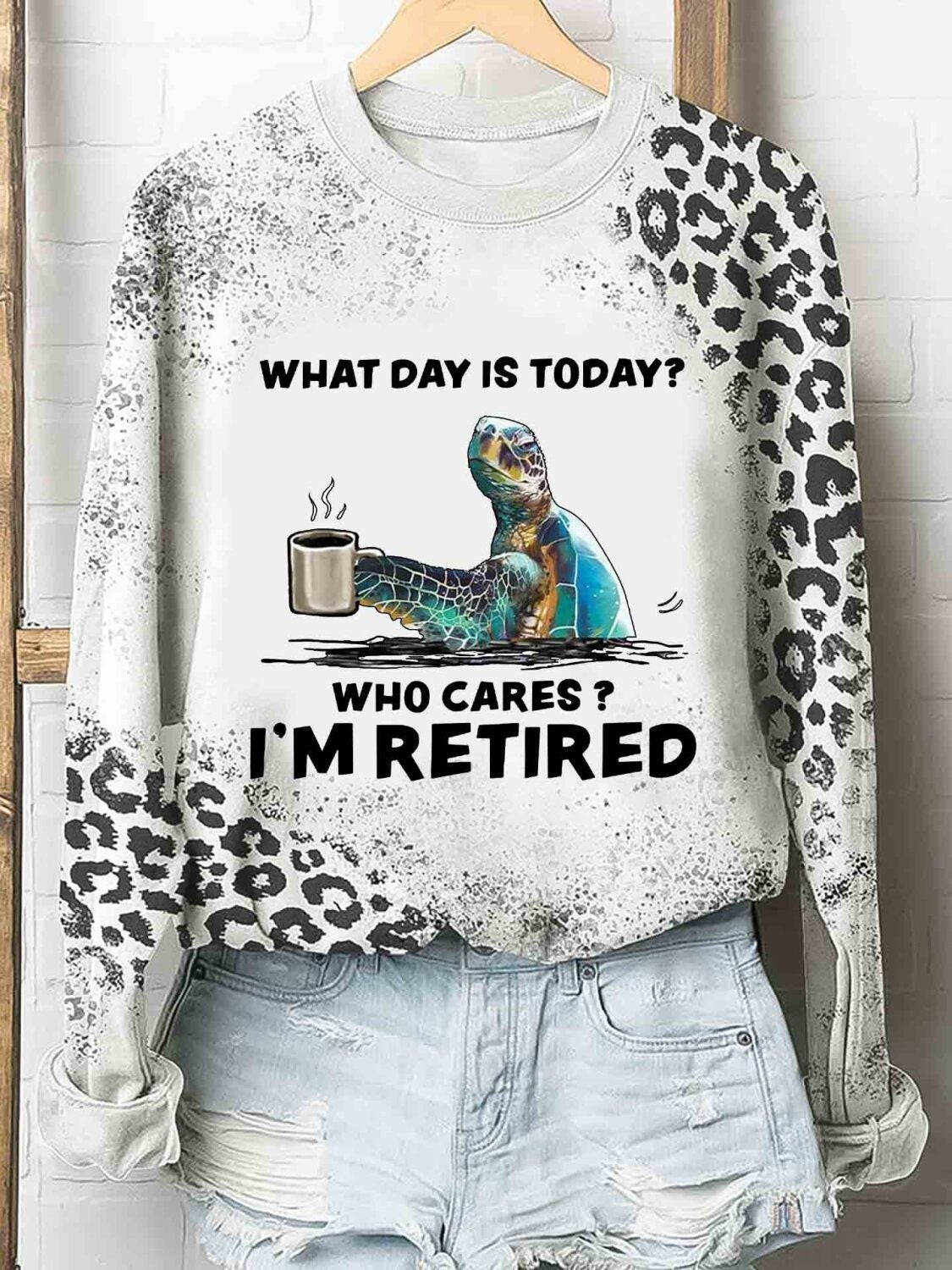 Who Cares I’M Retired Tshirt 3D Hoodie – Leopard Funny Shirt All Over Print For Girls Women