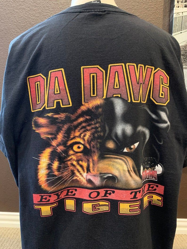 Vintage 90’s Da Dog Eye of the Tiger Black Shirt