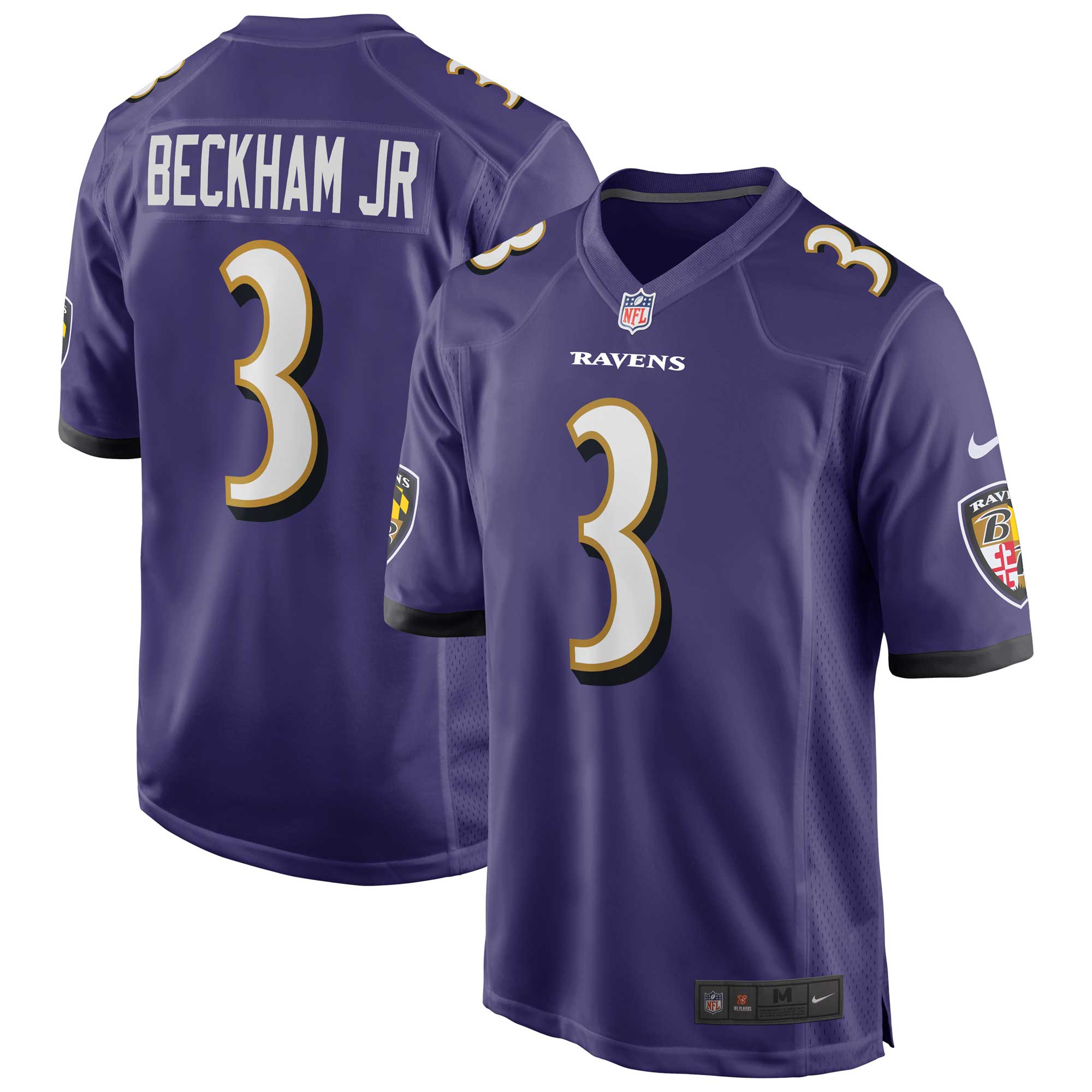 Men’s Baltimore Ravens Odell Beckham Jr. Purple Game Jersey