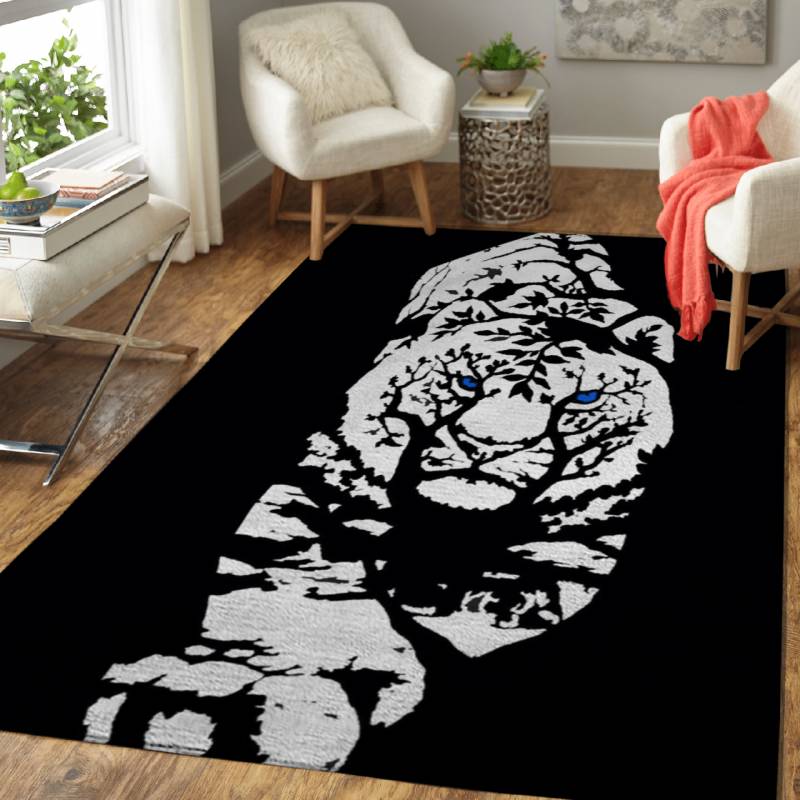 Tiger in the woods  – Animals Area Rug Carpet