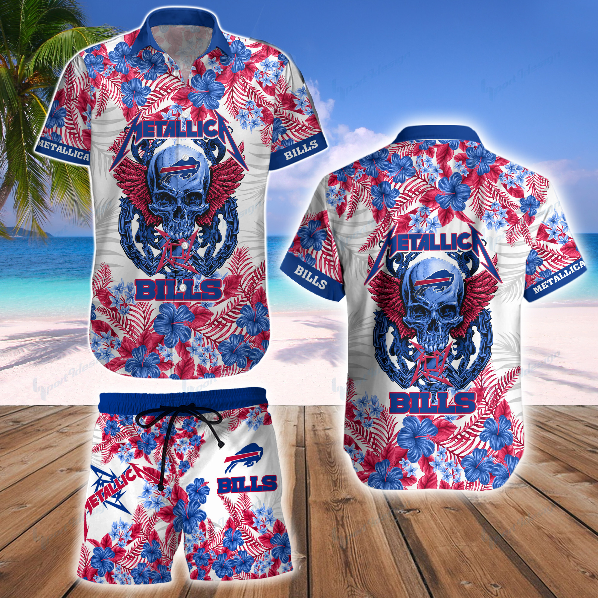 Buffalo Bills Hawaii Shirt & Shorts Bg328