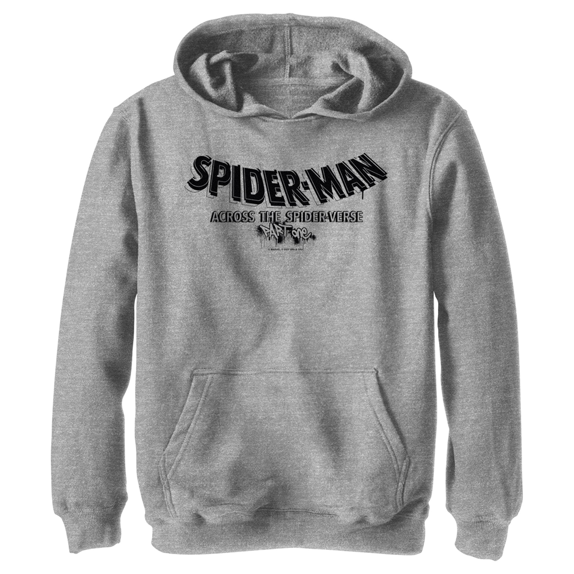 Boy’S Spider-Man: Across The Spider-Verse Movie Logo Black Pull Over Hoodie