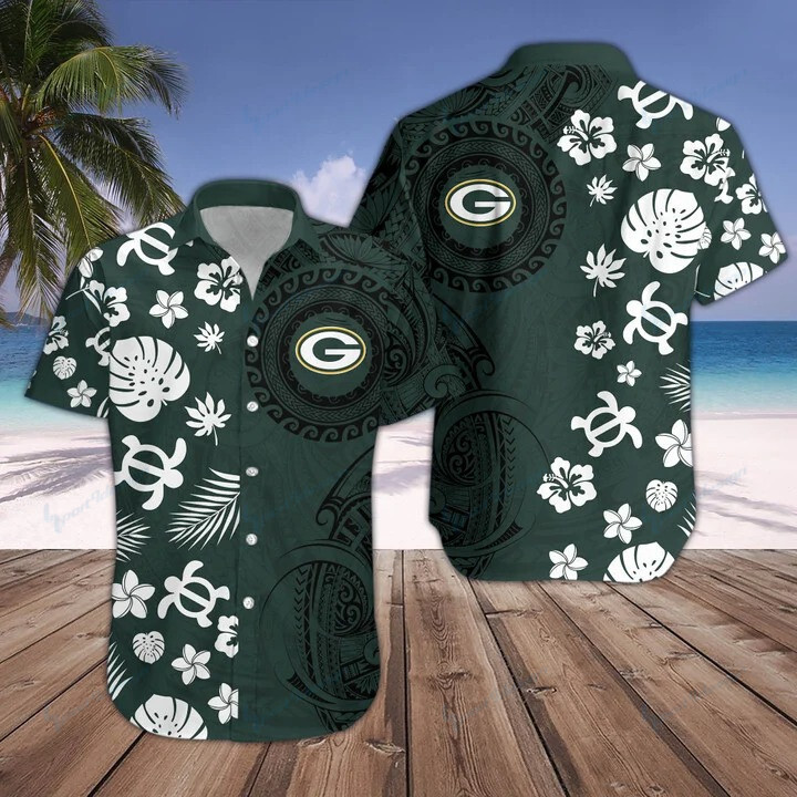 Green Bay Packers Hawaii Shirt & Shorts Bg158