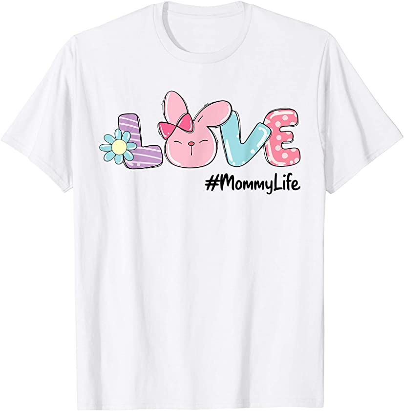 Love Easter Big Sister Life Cute Bunny Eggs Womens Girls Kid T-Shirt