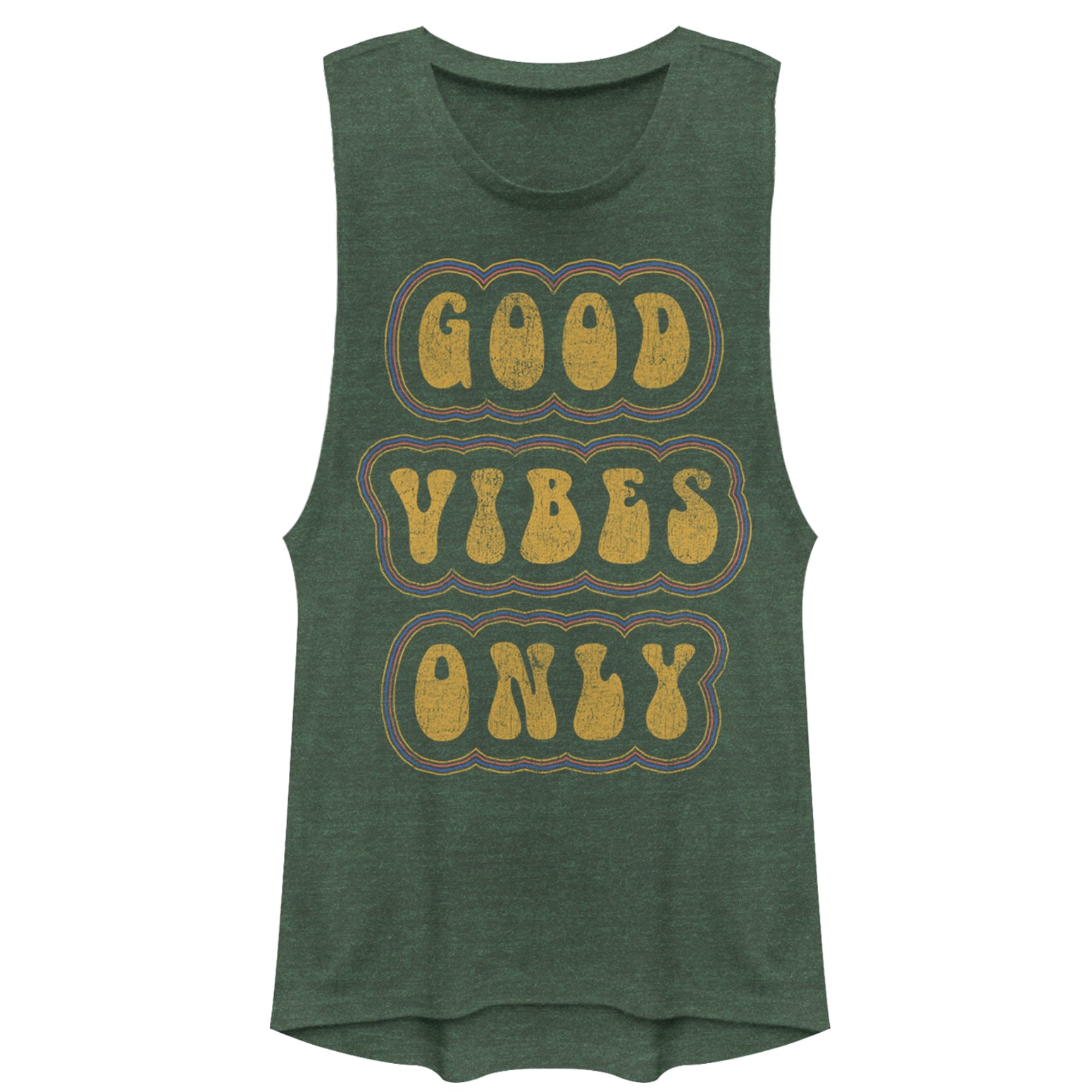 Chin Up Junior’S Retro Good Vibes Only  Festival Muscle Tee