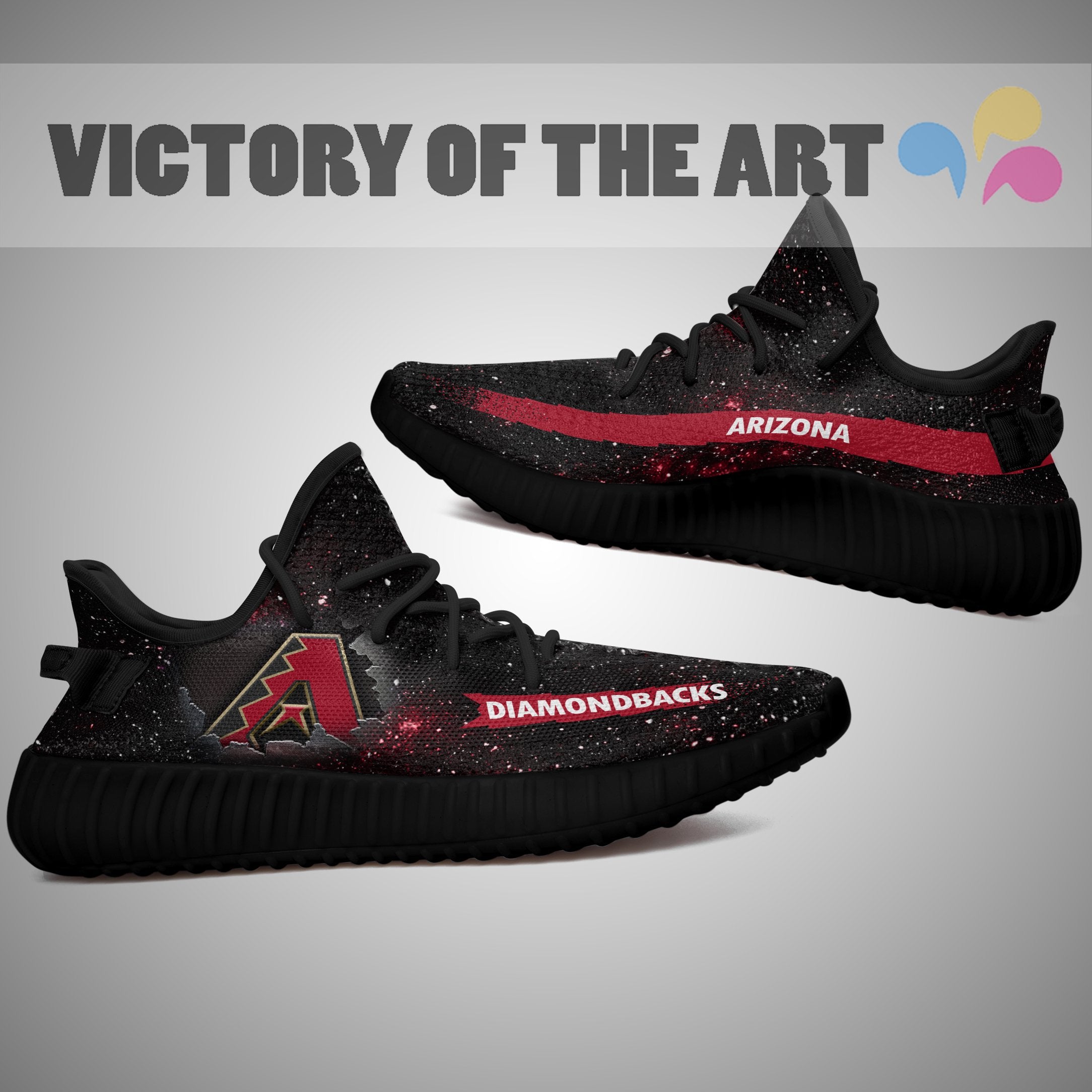 Art Scratch Mystery Arizona Diamondbacks Yeezy Shoes