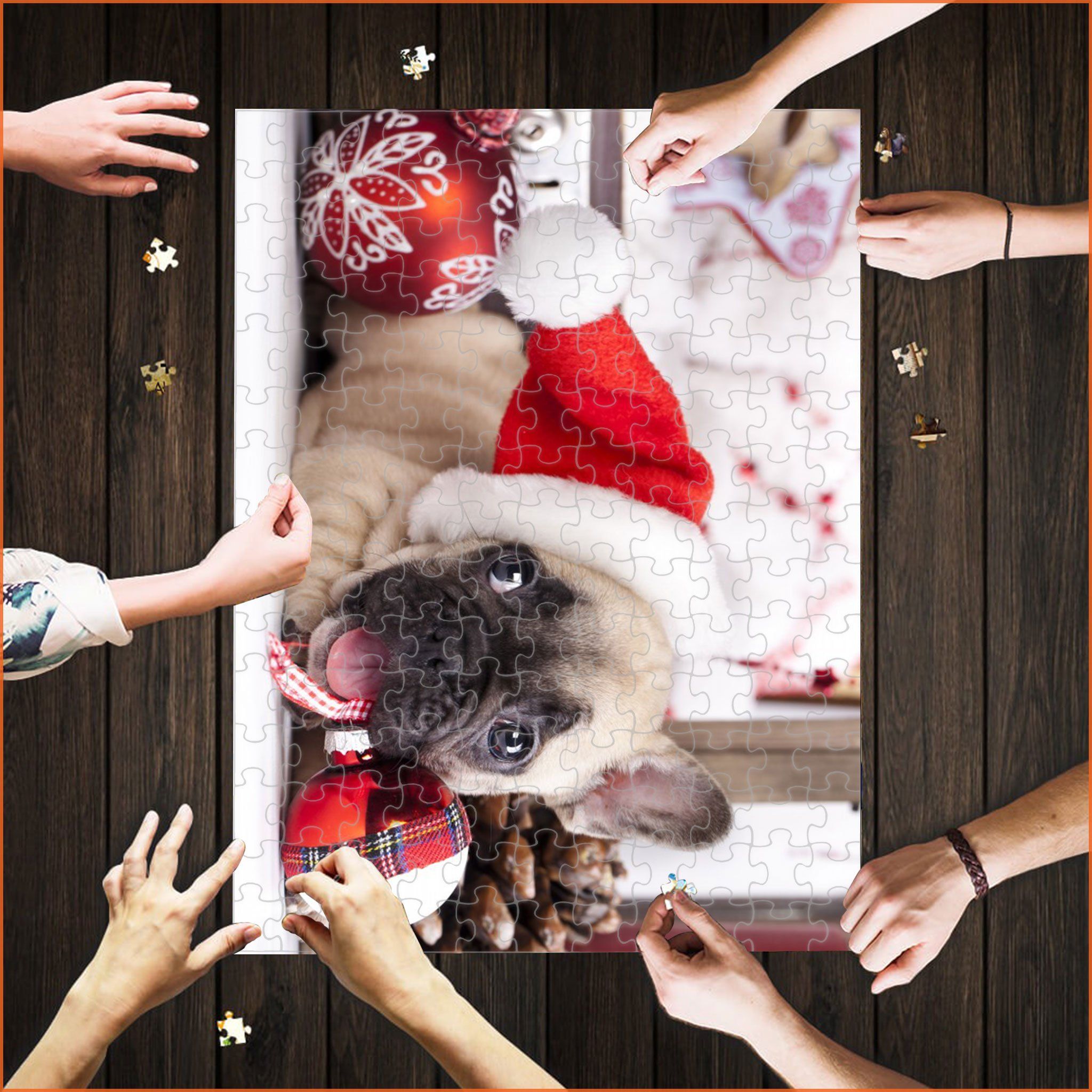 Christmas Lovely Puppy Dog 3d Jigsaw Puzzle