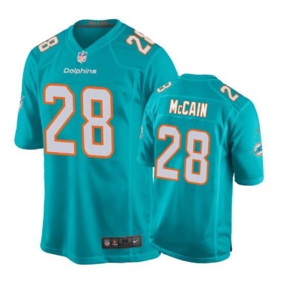 Dolphins Bobby Mccain Game Aqua Mens Jersey