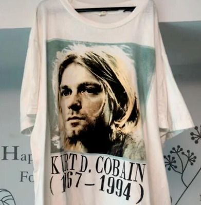 Vintage 1994 Kurt Cobain Memorial Nirvana T-shirt 90s L 4310