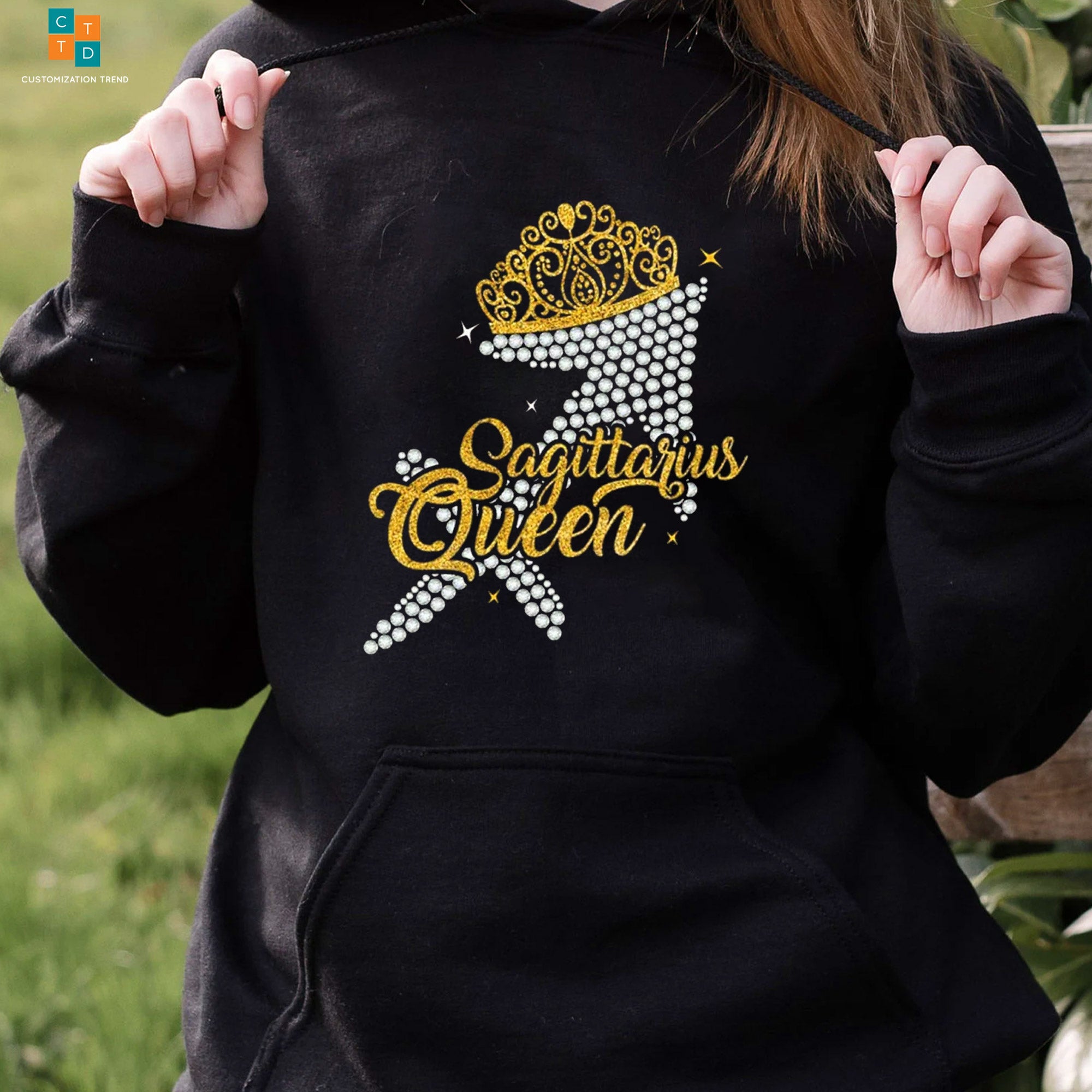 Sagittarius Queen Crown Hoodie, Shirt