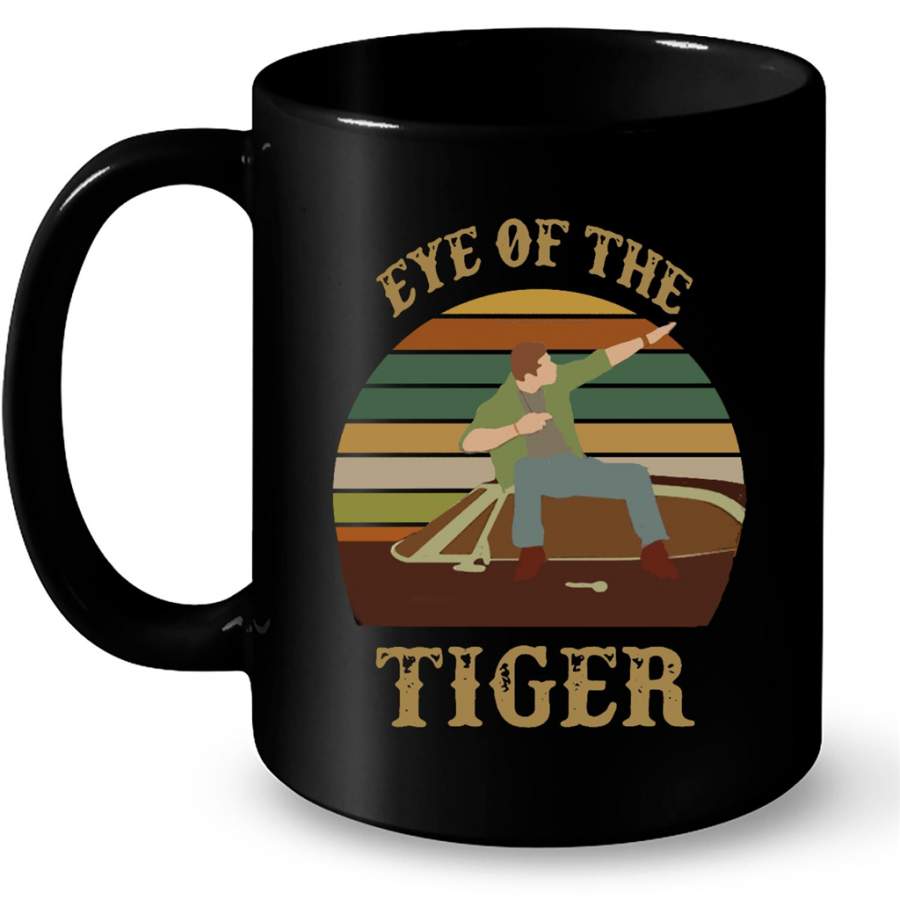 Eye Of The Tiger Classic Vintage Retro – Full-Wrap Coffee Black Mug