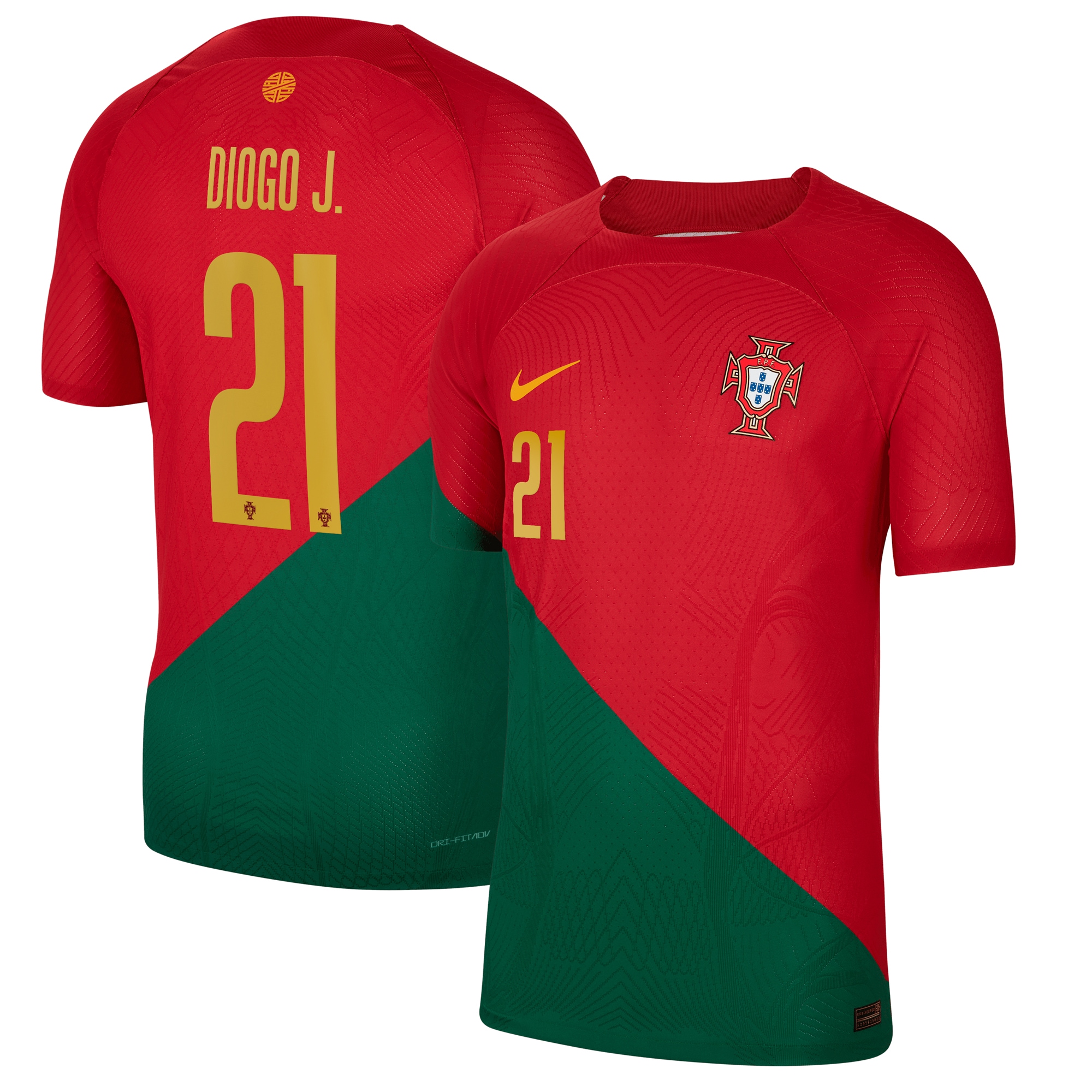 Diogo Jota Portugal National Team 2022/23 Home Vapor Match Authentic Player Jersey – Red