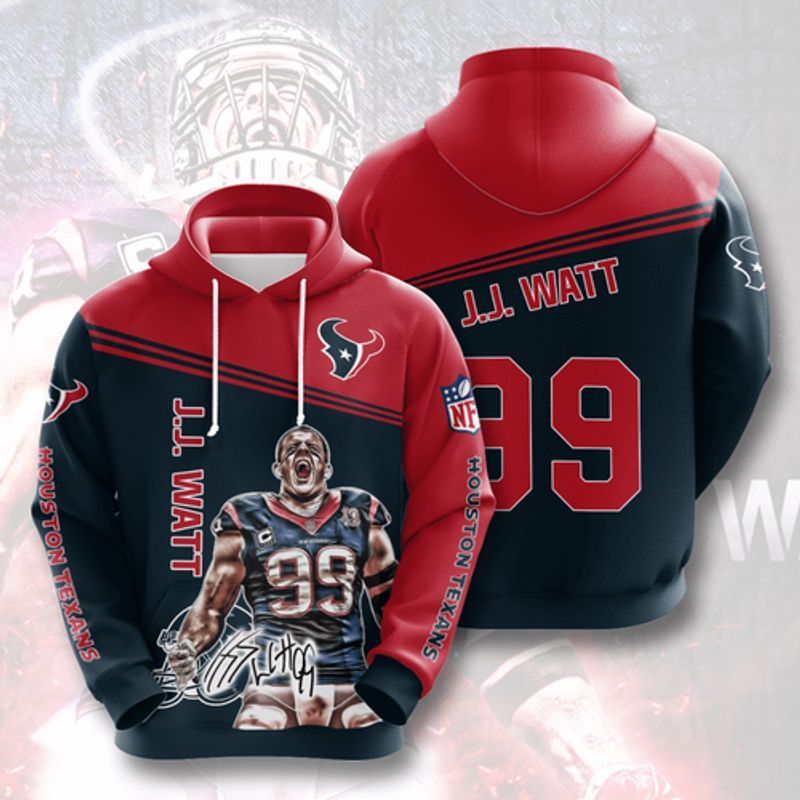 99 Jj Watt Houston Texans 3D Hoodie N98