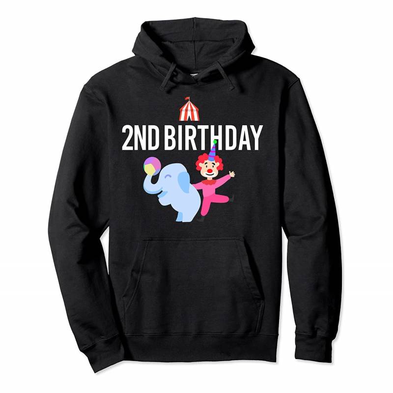 2nd Birthday Circus | 2 year old Clown Gift Pullover Hoodie