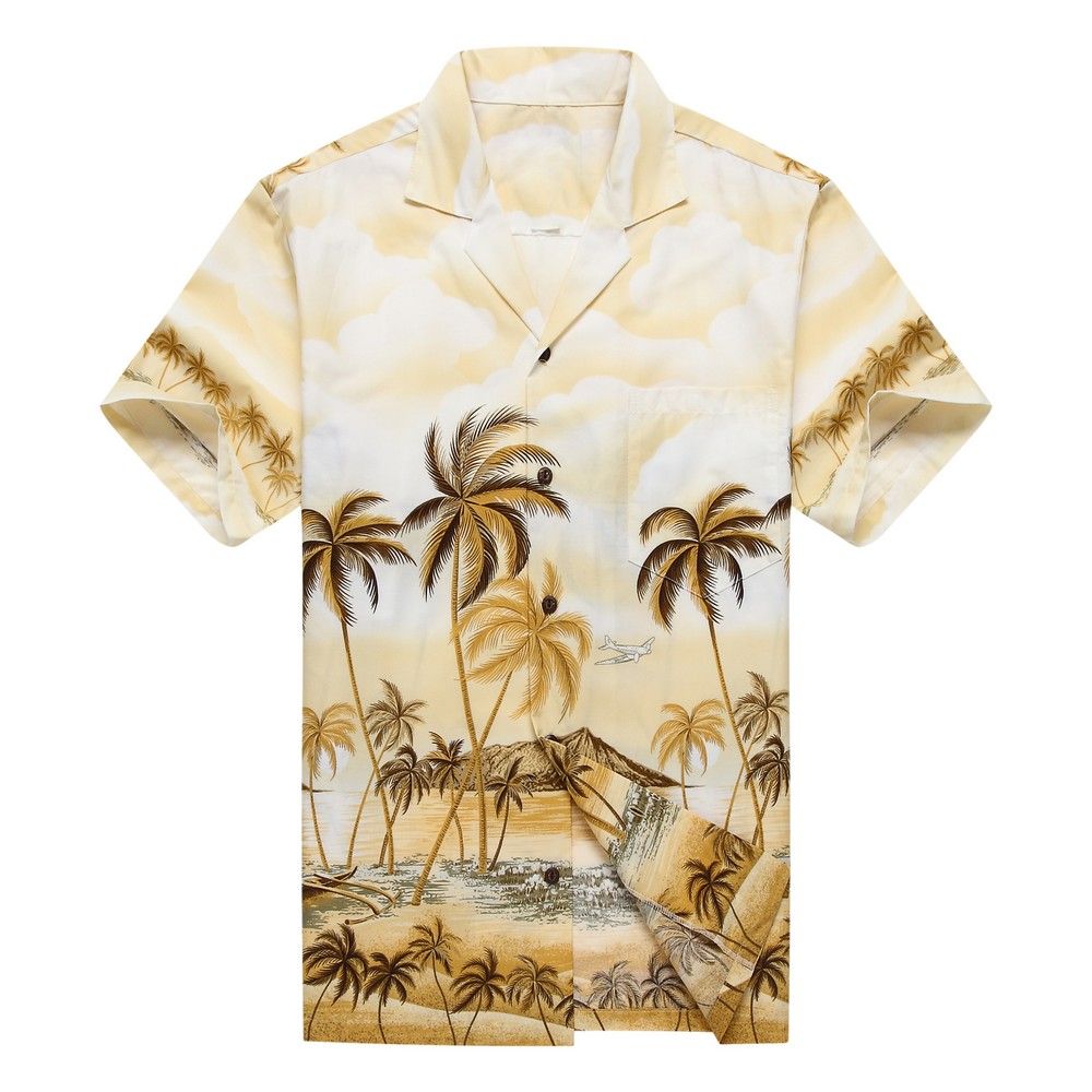 Palms Tan Awesome Design Hawaii Shirt Ha48794