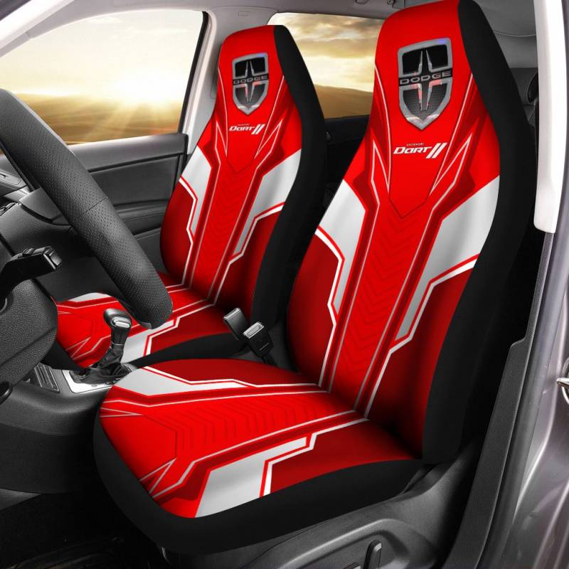 Dodge DART TDV Car Seat Cover (Set of 2) Ver 1 (Red)