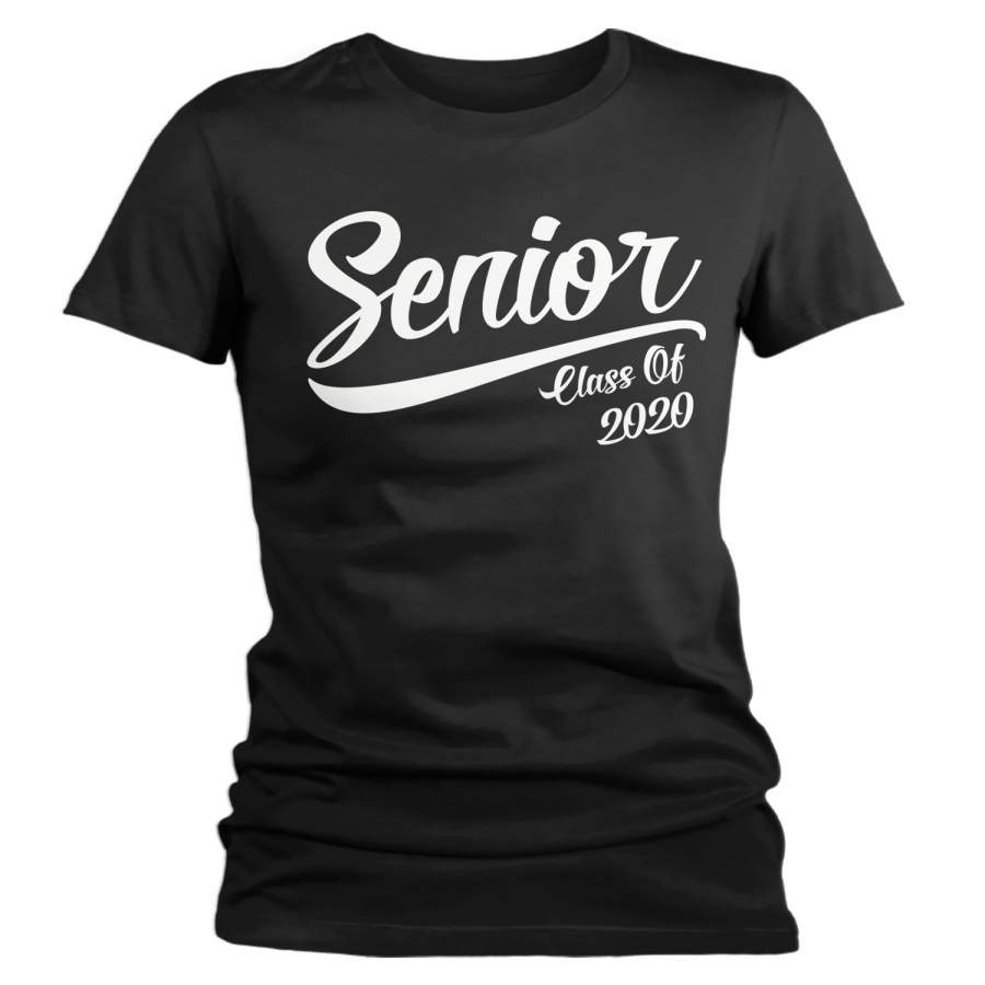 Women’s Senior Class 2020 T-Shirt Graduation Retro Vintage Tee TShirt Graduation Gift Idea Shirts